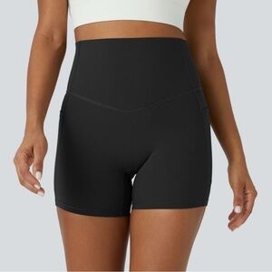 NWT Halara UltraSculpt SoCinched High Waisted Side Pocket Bike Shorts 5'' Size S